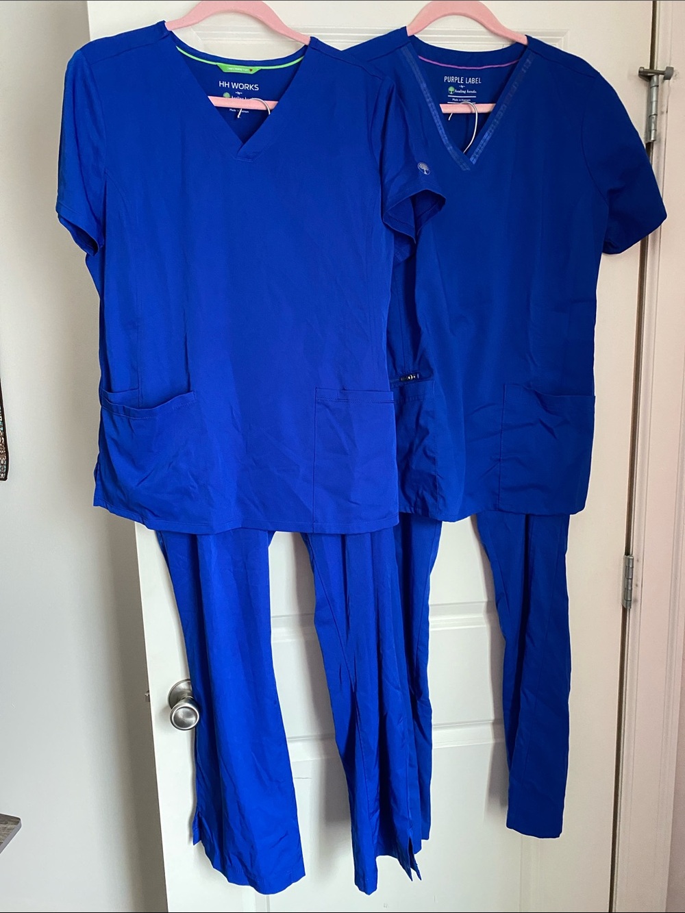 Healing Hands Royal Blue Scrub Set Bundle Sz L